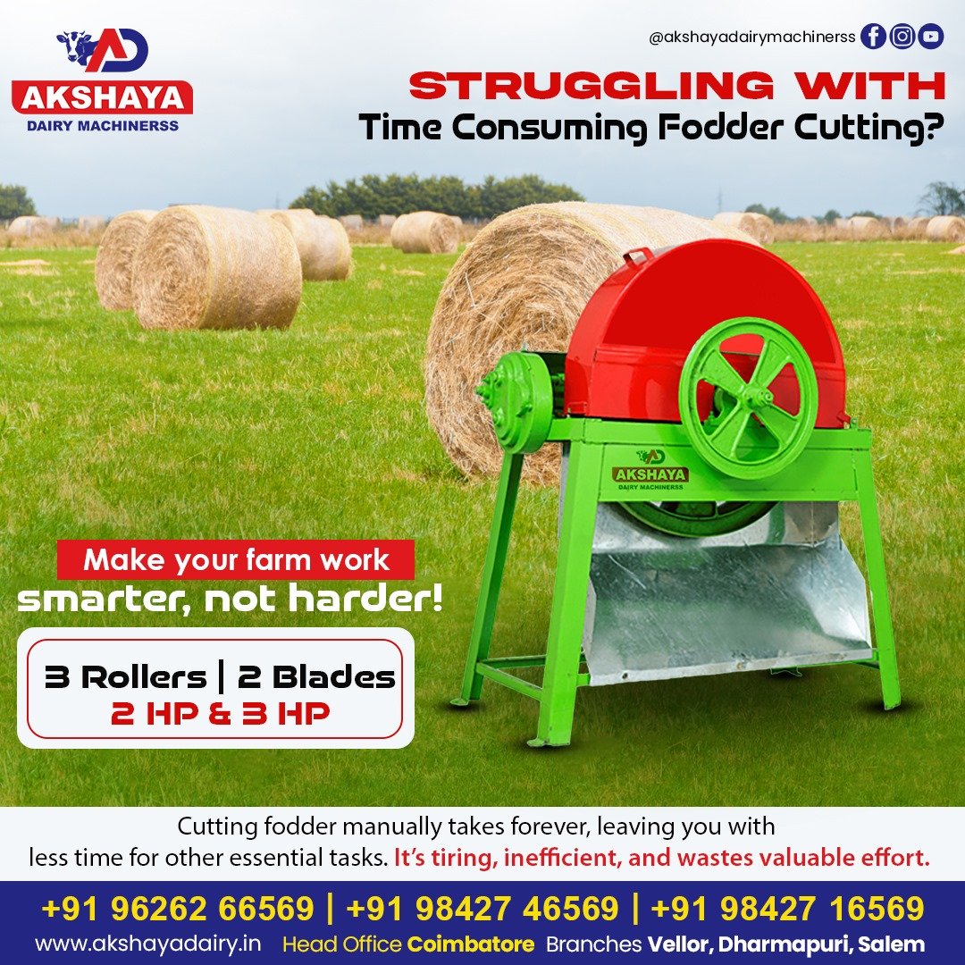 Chaff Cutter Machine Manufacturer in Coimbatore - Akshaya Dairy